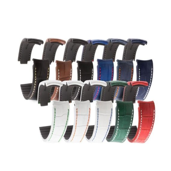 rolex-bracelet-montre-cuir-r-strap-special-editions-alligator-noir-marron-bleu-rouge-range2