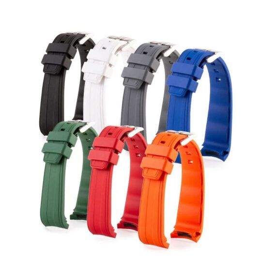 rolex-bracelet-montre-integre-caoutchouc-pour-submariner-41mm-rubber-noir-bleu-vert-rouge