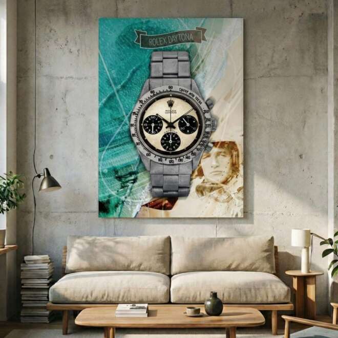 Rolex Daytona Poster on Aluminum Dibond