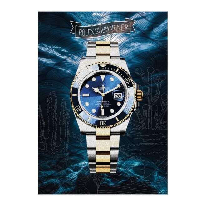 Rolex Submariner Poster – A2, A3, and A5 formats