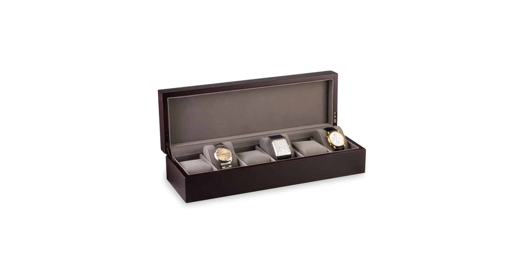 Anatole Baker Wooden Watch Box for 6 Watches