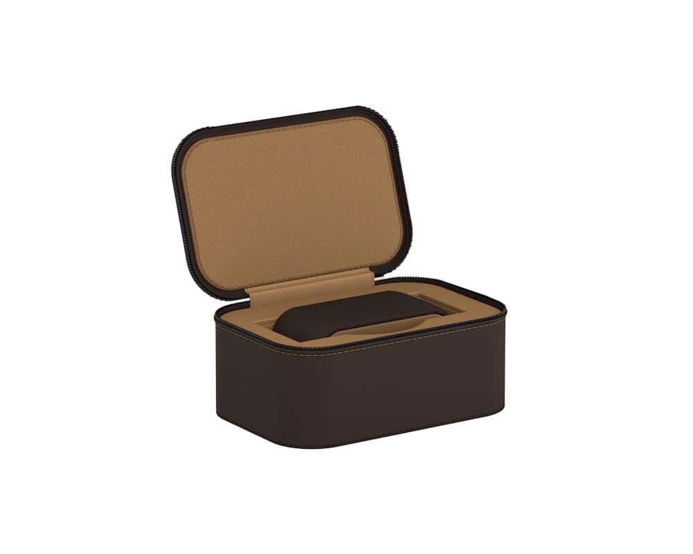 1 Watch Leather Travel Case Scatola Viaggio1 Chocolate Brown / Chestnut