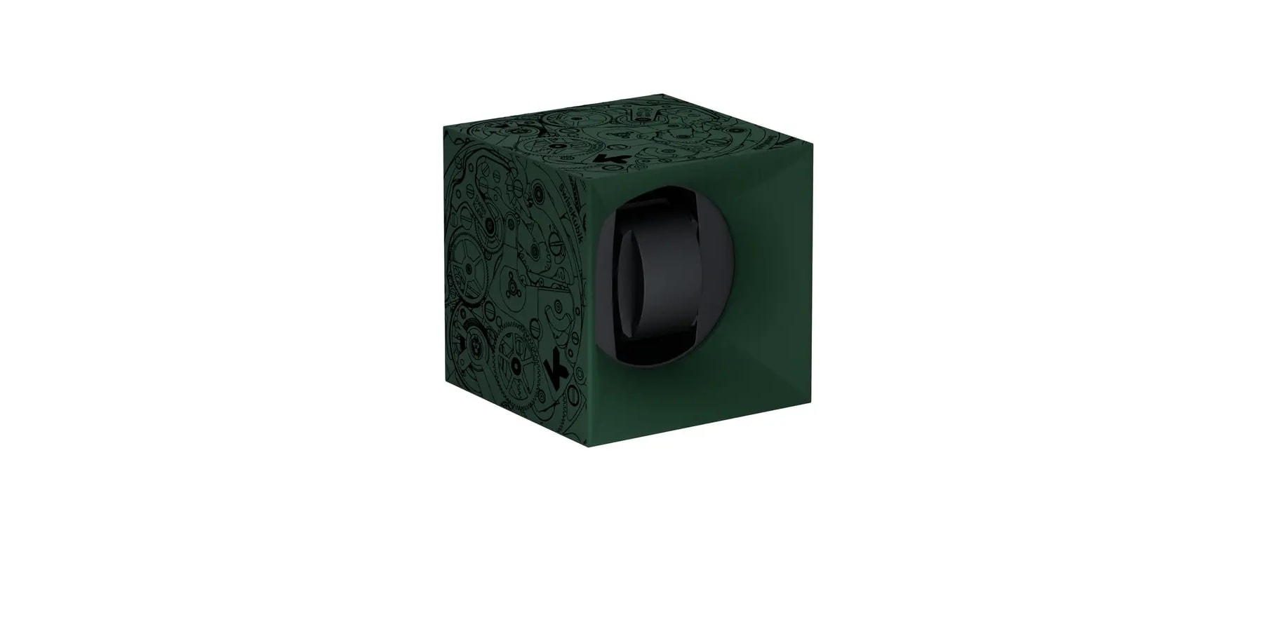 SwissKubik Startbox Soft Touch Green Watch Winder - Image 2