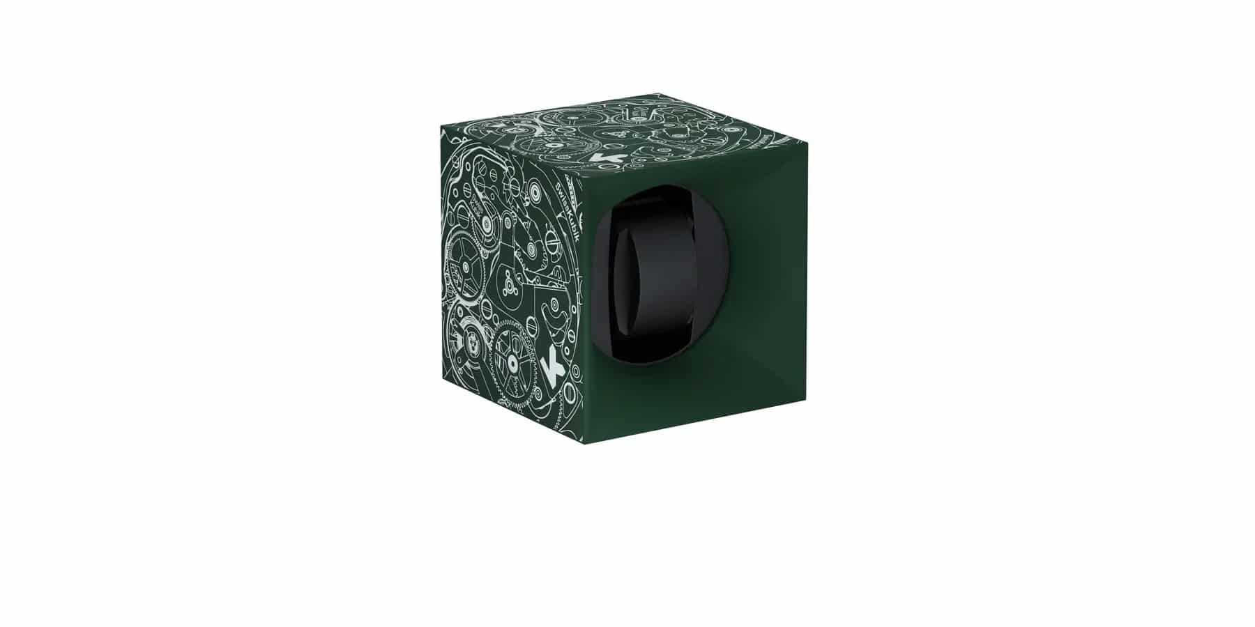 SwissKubik Startbox Soft Touch Green Watch Winder - Image 3
