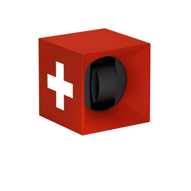 SwissKubik Startbox Soft Touch Red Swiss Cross Watch Winder