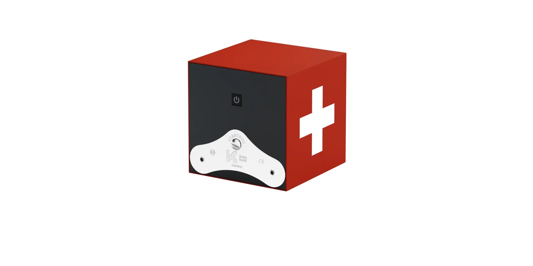 SwissKubik Startbox Soft Touch Red Swiss Cross Watch Winder - Image 2