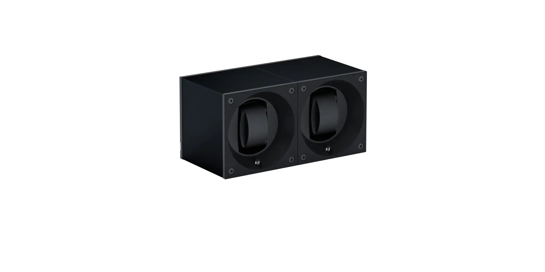 SwissKubik Masterbox Black Aluminum 2-Watch Winder