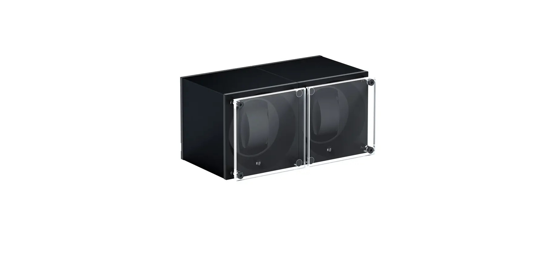 SwissKubik Masterbox Black Aluminum 2-Watch Winder - Image 3