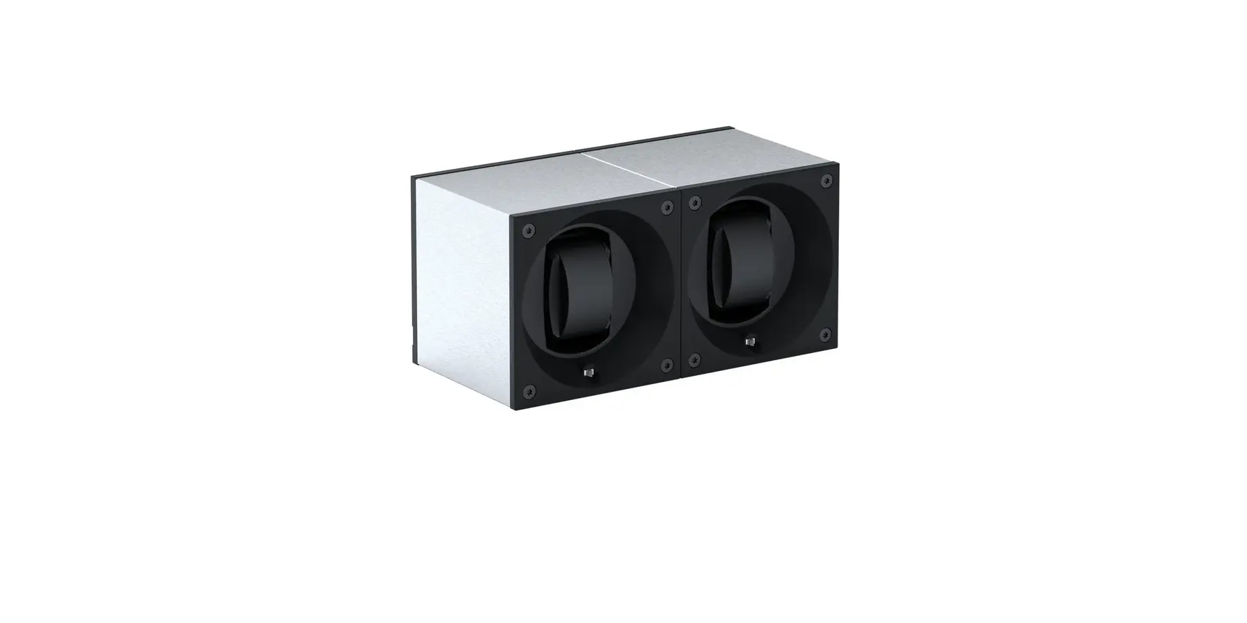 SwissKubik Masterbox Brushed Aluminium Watch Winder for 2 Watches