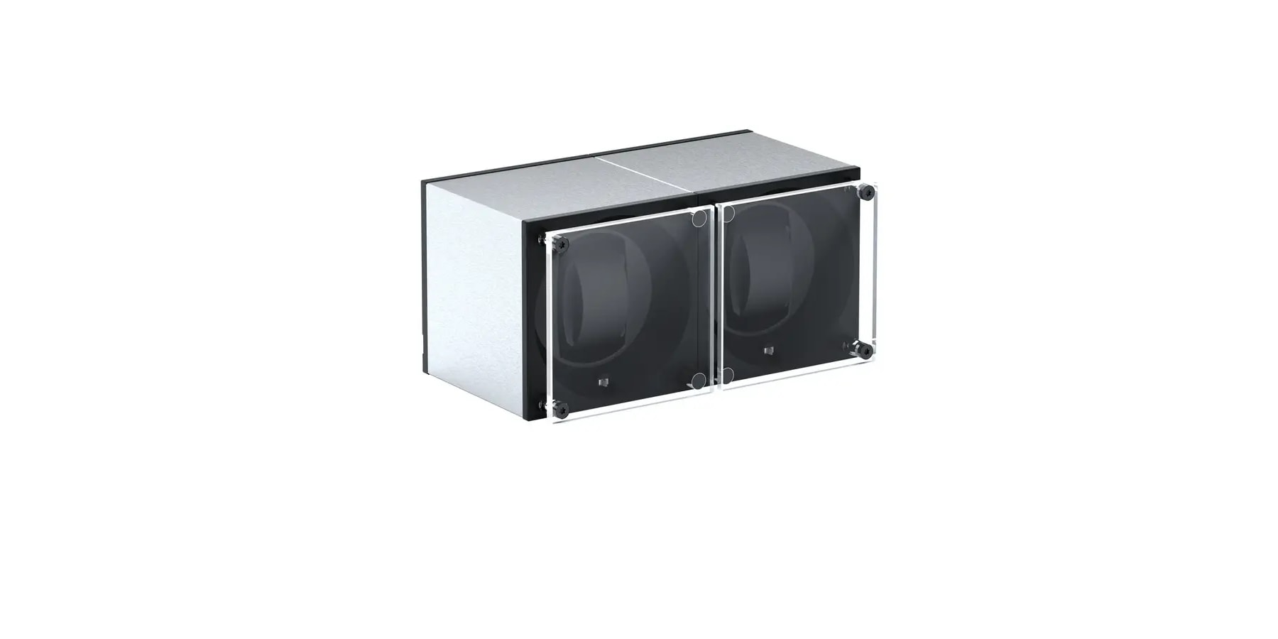 SwissKubik Masterbox Brushed Aluminium Watch Winder for 2 Watches - Image 3