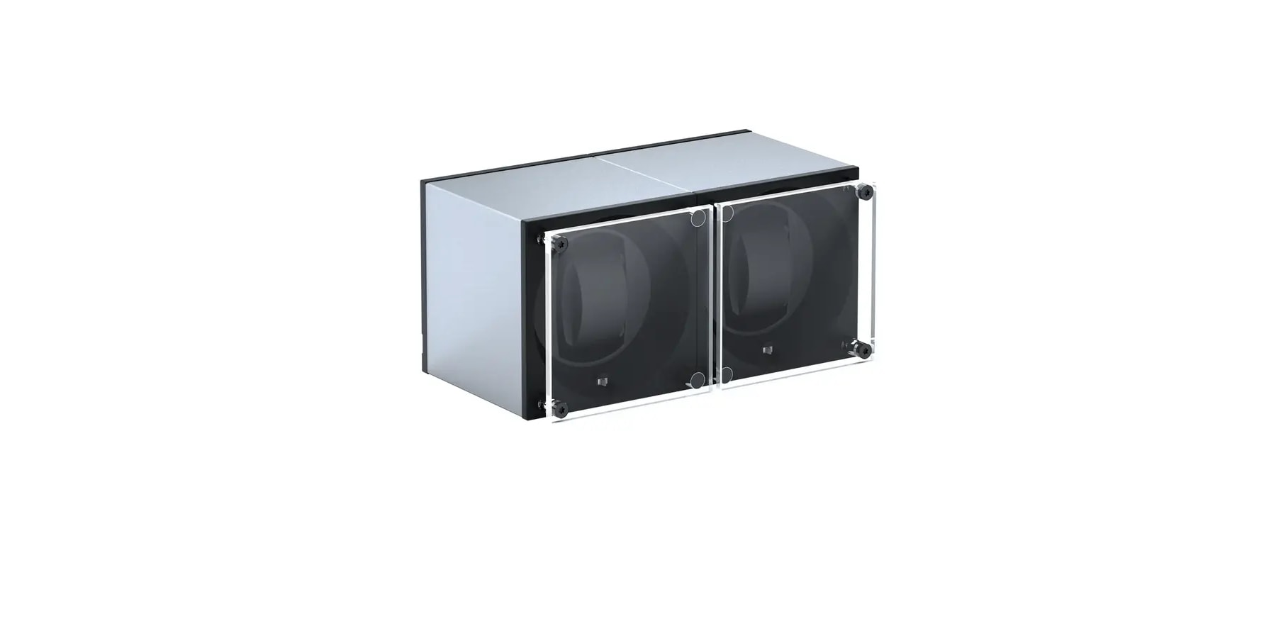 SwissKubik Masterbox 2-Watch Winder Silver - Image 3