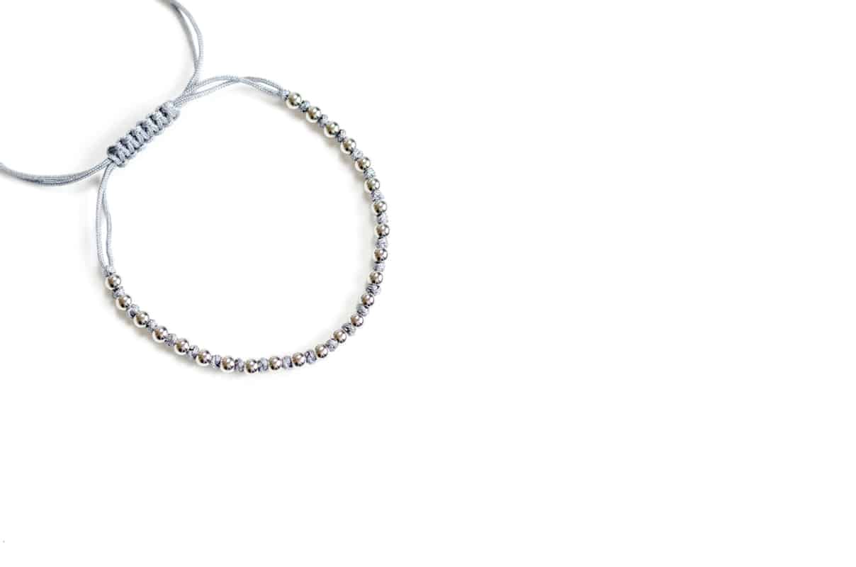 OH Selection Camille Grey Macramé Bracelet - Image 3
