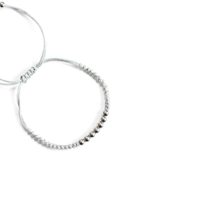 Bracelet en macramé OH Selection Gabriel gris