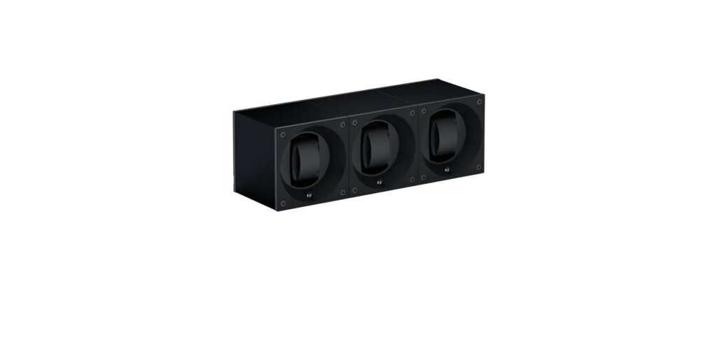 SwissKubik Masterbox 3-Watch Winder Black Aluminium