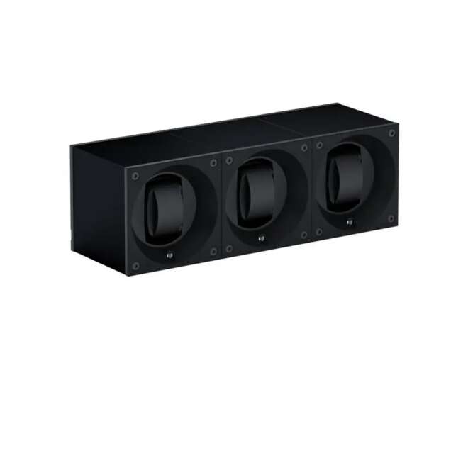 SwissKubik Masterbox 3-Watch Winder Black Aluminium