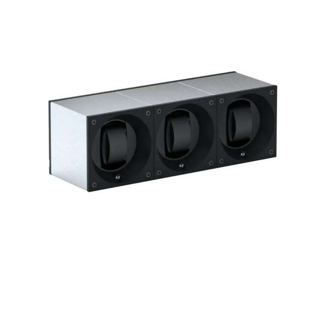 Remontoir SwissKubik Masterbox 3 montres Aluminium Brossé
