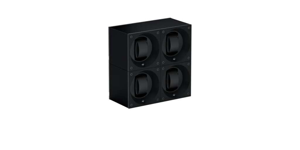 Remontoir SwissKubik Masterbox 4 montres Aluminium Noir