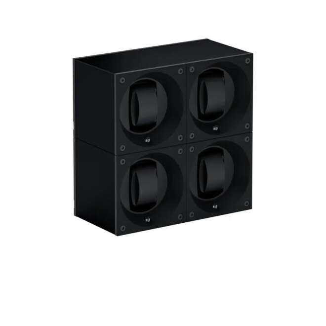Remontoir SwissKubik Masterbox 4 montres Aluminium Noir