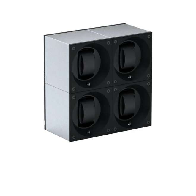 Remontoir SwissKubik Masterbox 4 montres Aluminium Brossé