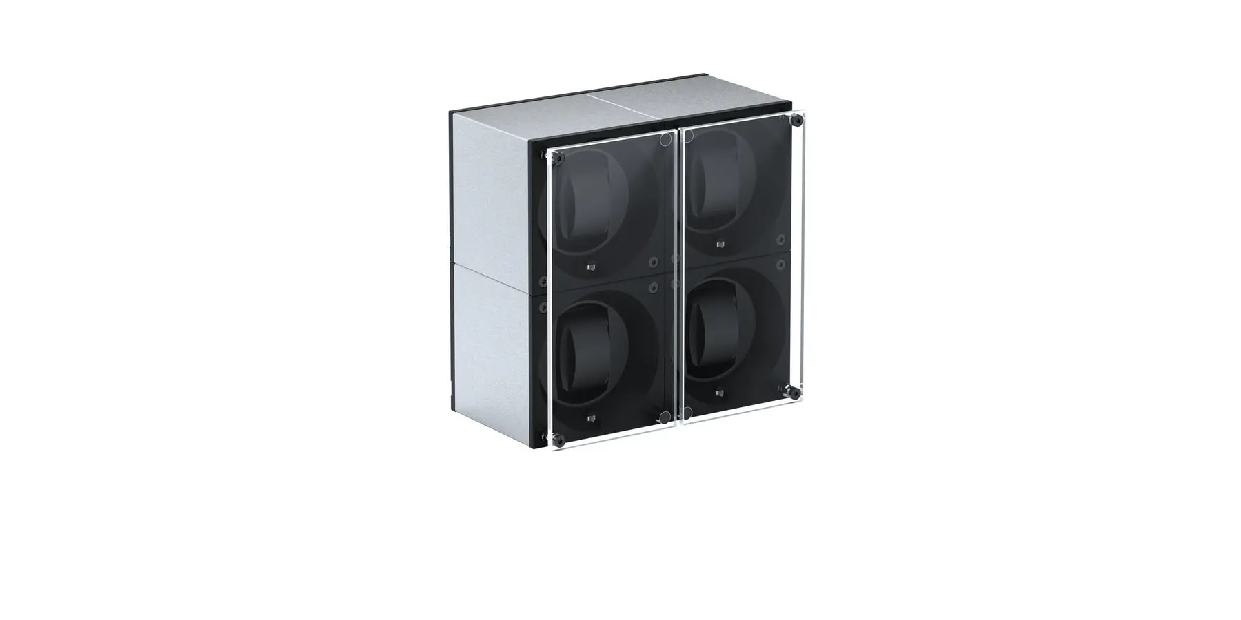 SwissKubik Masterbox 4-Watch Winder Brushed Aluminum - Image 3