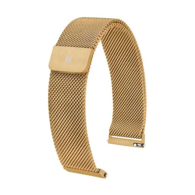 Bracelet Hirsch milanais en acier inoxydable doré