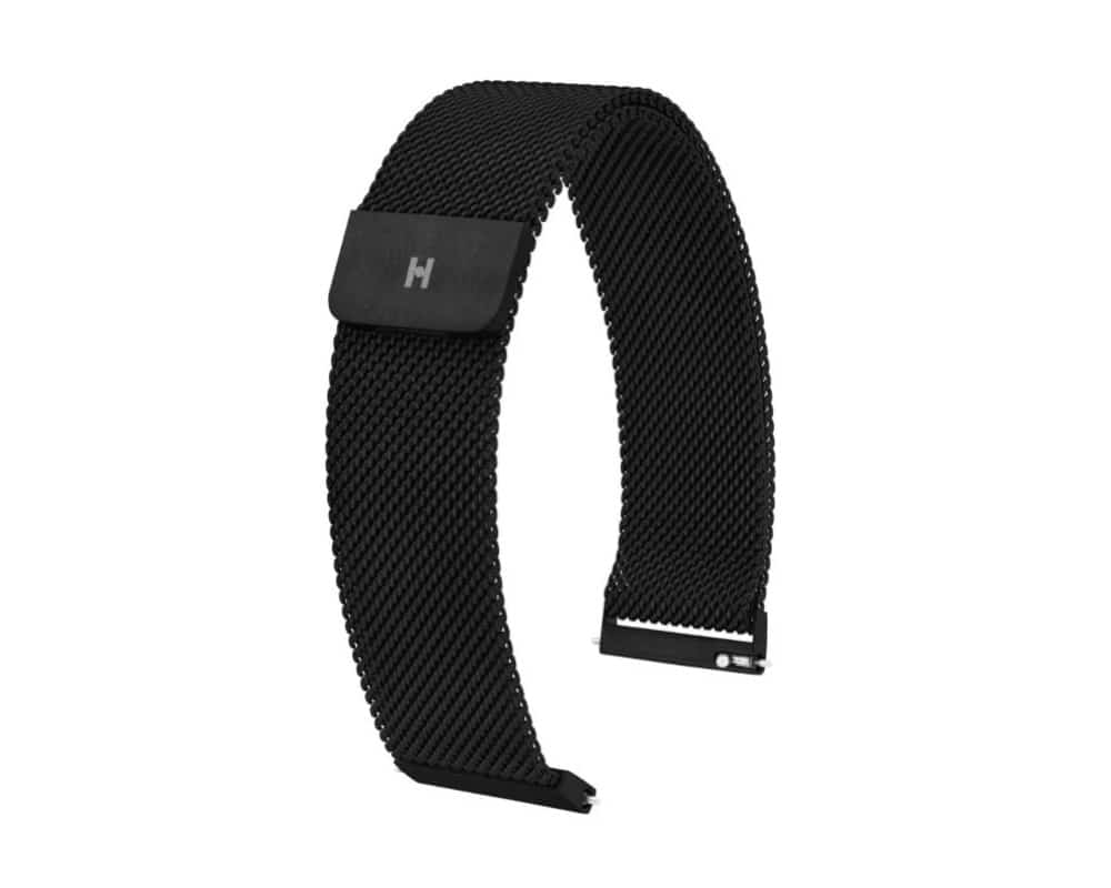 Bracelet Hirsch milanais en acier inoxydable noir – Image 2