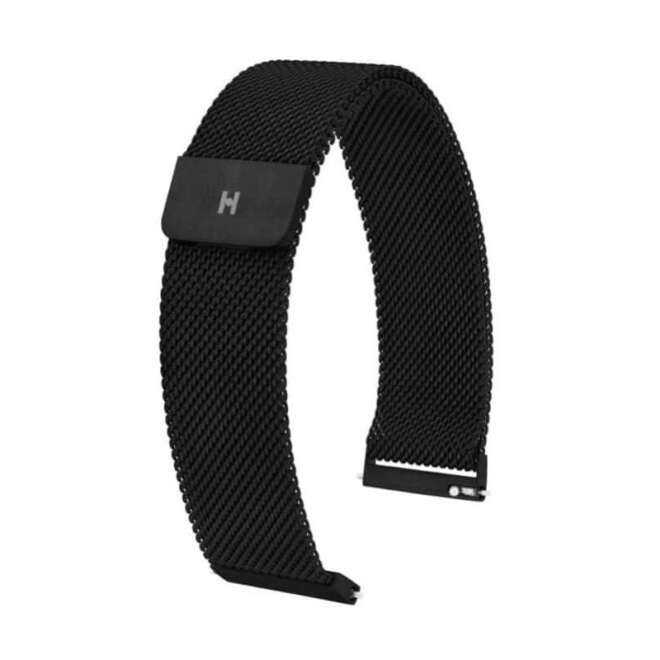 Bracelet Hirsch milanais en acier inoxydable noir