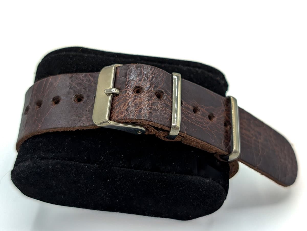 Classic Brown Leather NATO Strap - Image 3