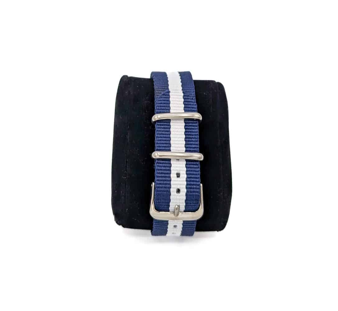 Navy Blue and White NATO Strap - Image 3