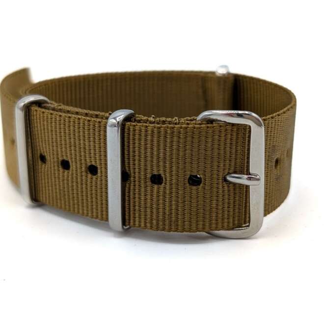 Bracelet NATO Militaire Kaki marron