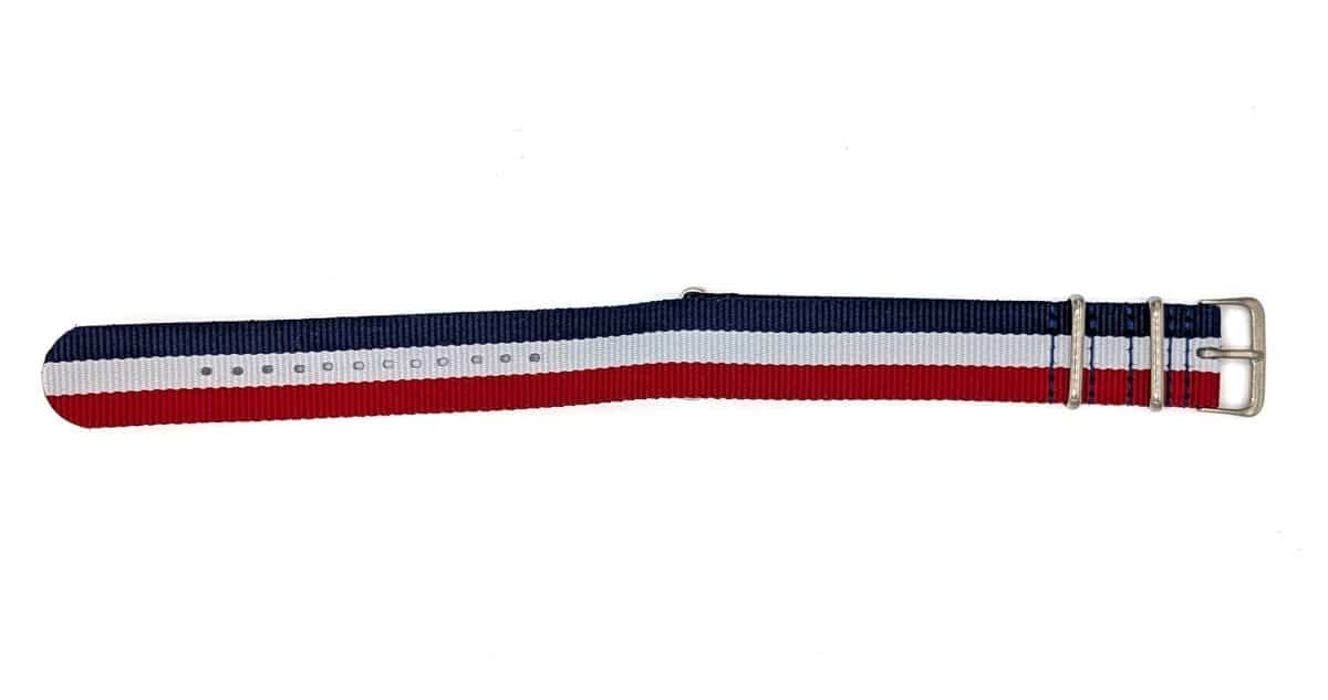 Trendy NATO Strap in Blue, White and Red - Image 3