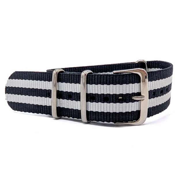 Trendy Black and White NATO Strap