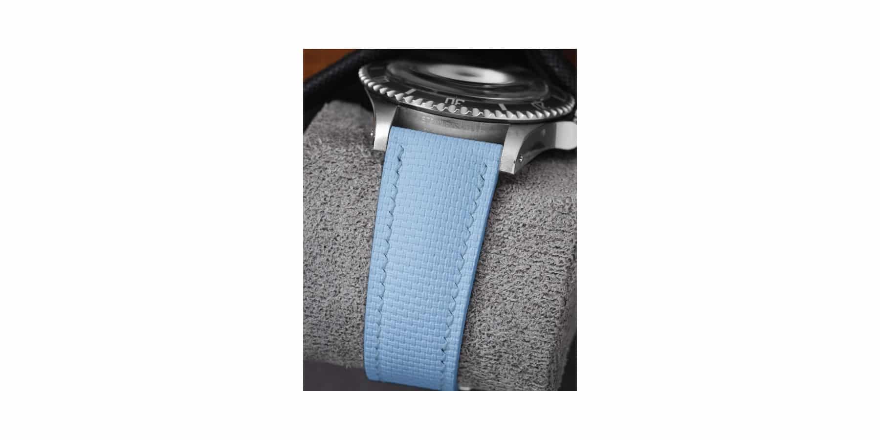 Bracelet signature Delugs en sailcloth bleu – Image 2