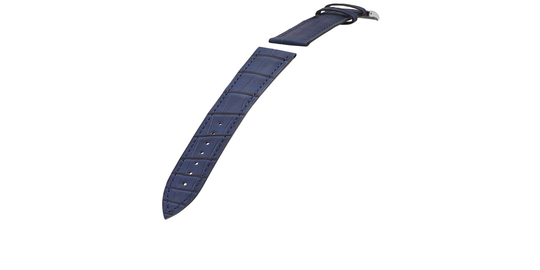 Bouveret Silverstone carbon alligator leather watch strap