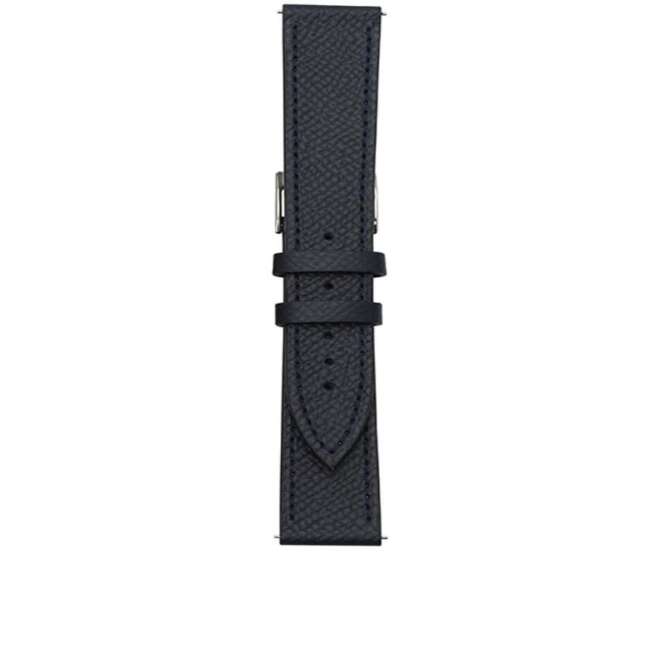 Bracelet de montre Bouveret en cuir de veau grainé Hermitage