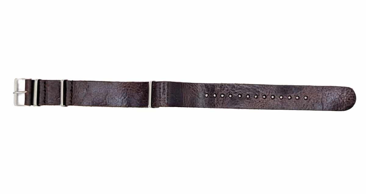 Classic Brown Leather NATO Strap - Image 2