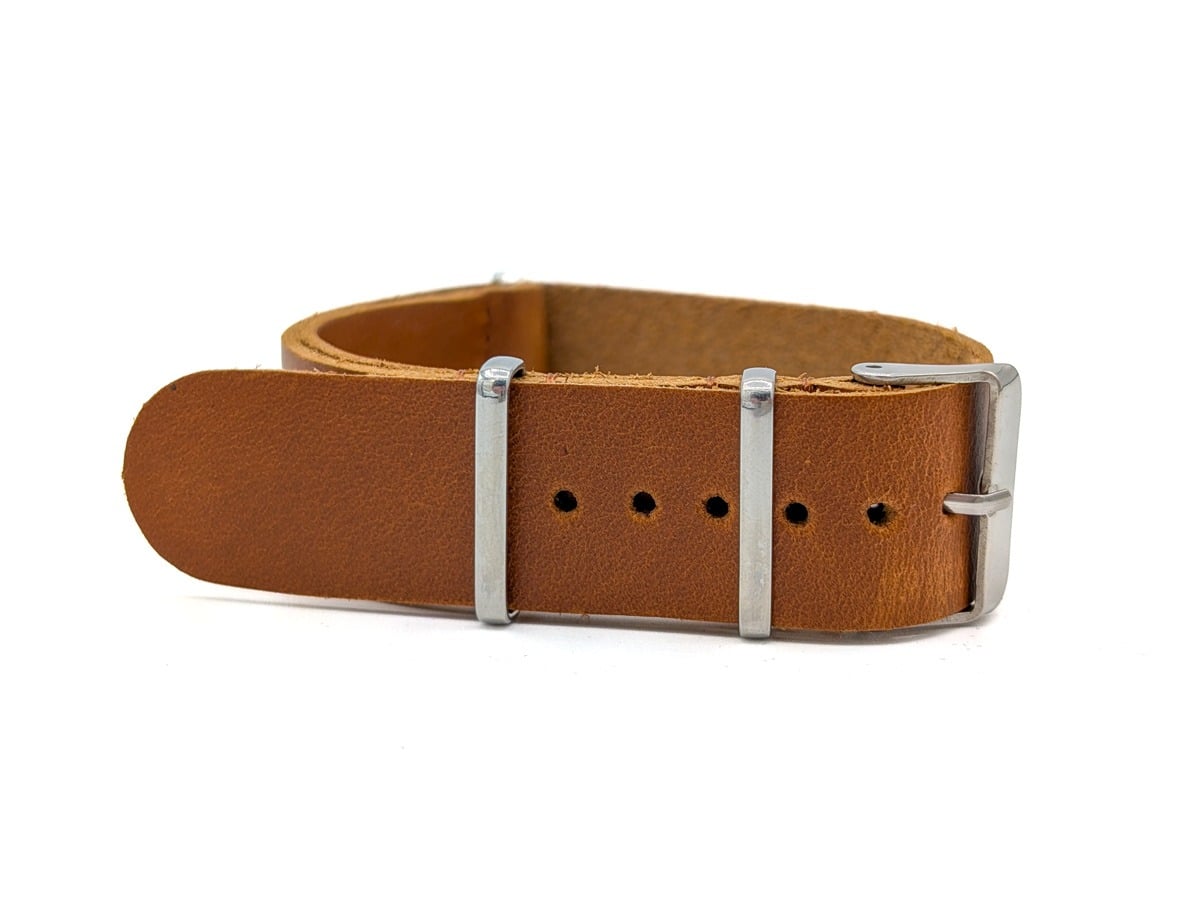 Military NATO Strap in brown leather