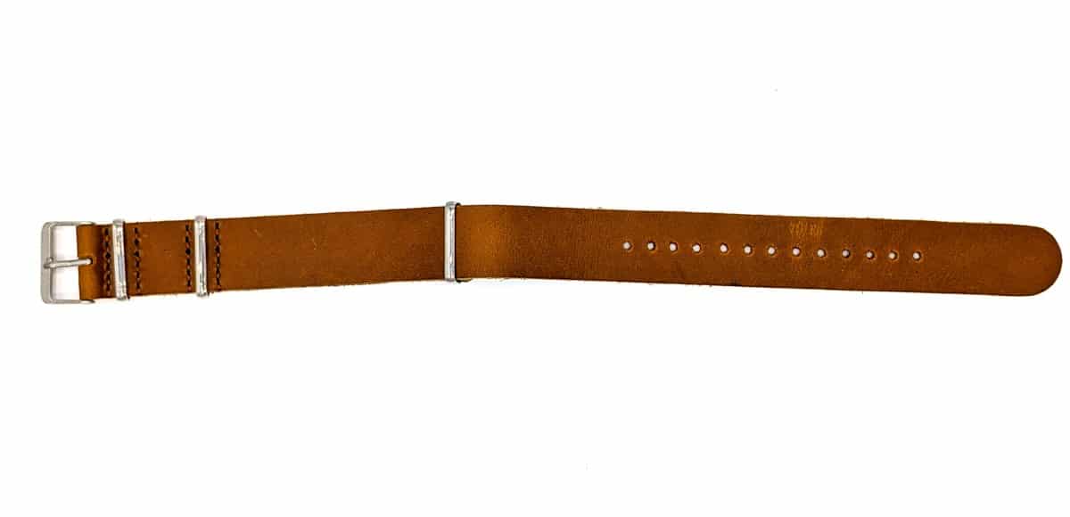 Military NATO Strap in brown leather - Image 3