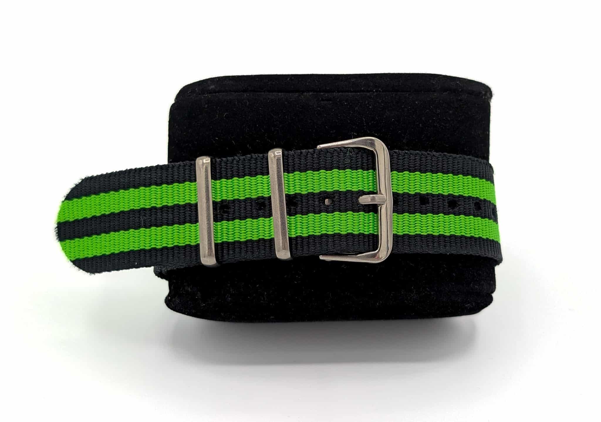NATO Colors Watch Strap Black and Green - Image 2