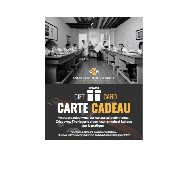 Atelier First Time Paris Gift Card at Objectif Horlogerie