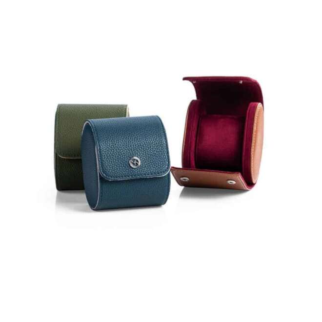 Etui de voyages en cuir 1 montre Karoni de Kronokeeper