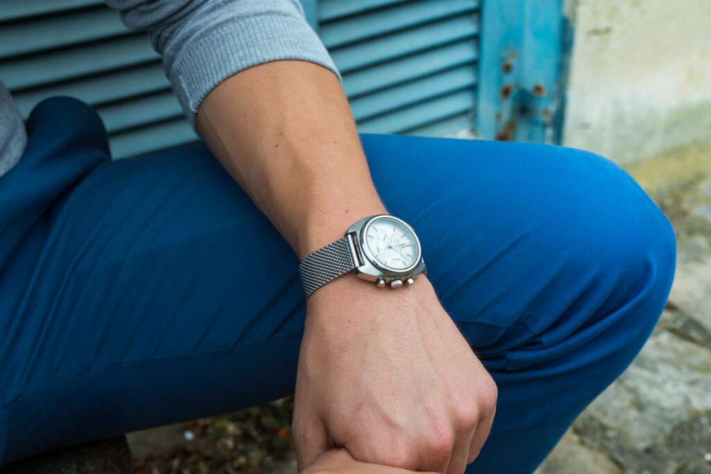 Joseph Bonnie stainless steel mesh watch strap