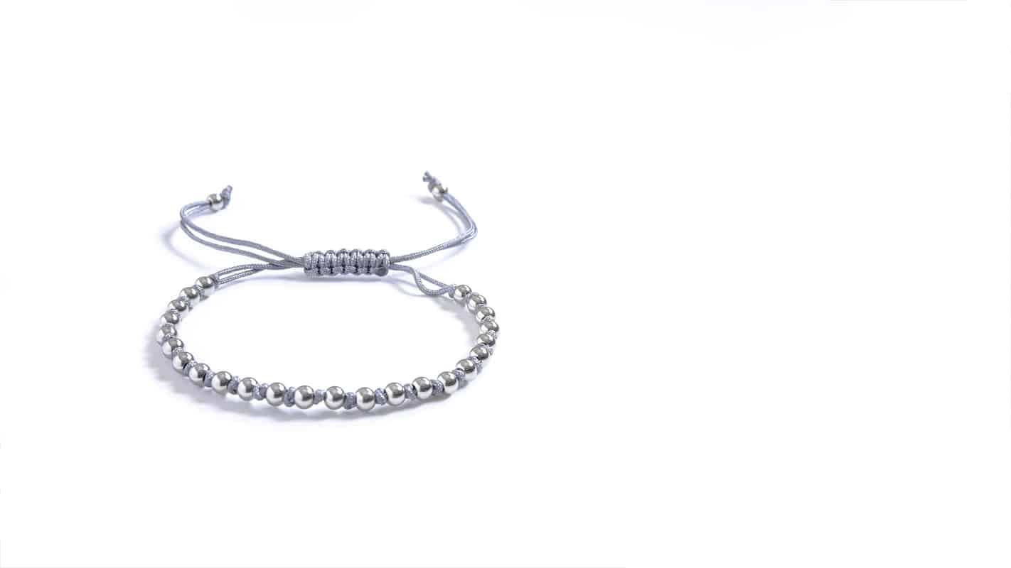 OH Selection Camille Grey Macramé Bracelet - Image 2