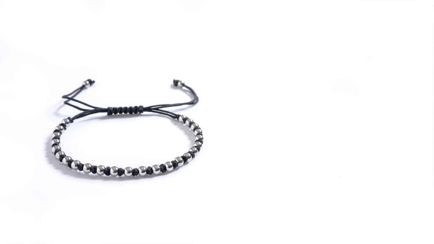 OH Selection Camille Black Macramé Bracelet - Image 2