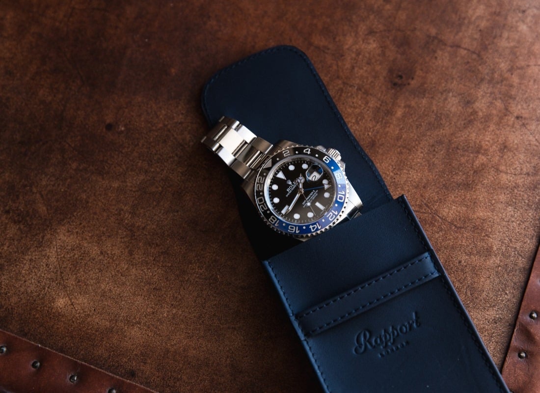 Rapport London Hyde Park Leather Single Watch Pouch - Image 3