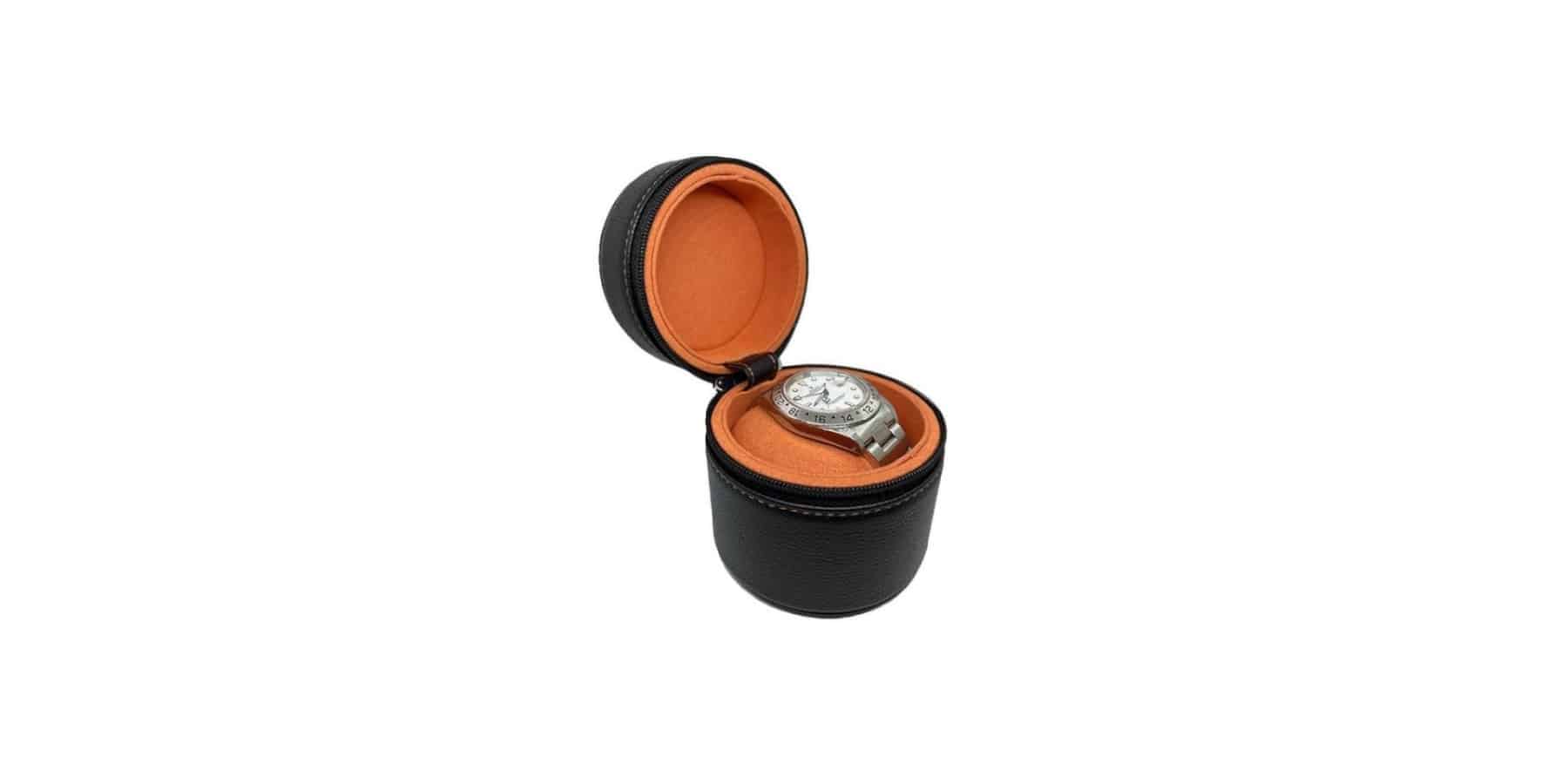 Kronokeeper Leather Travel Tube for 1 Watch
