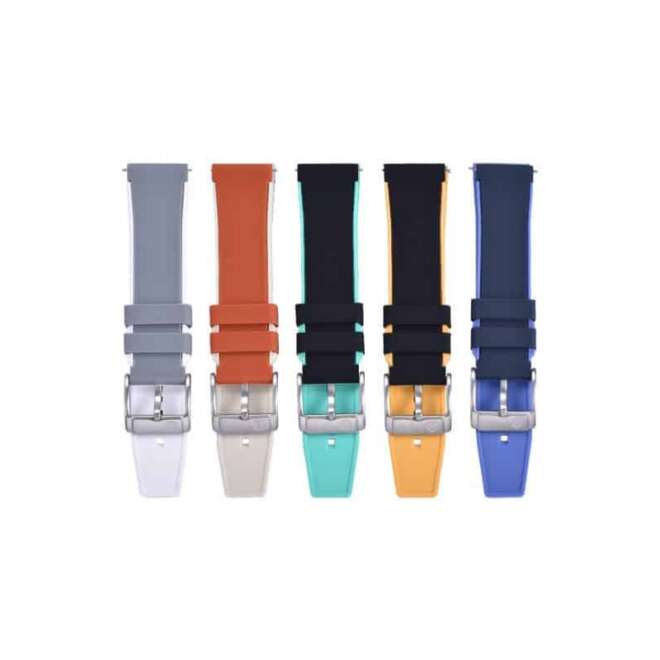 Bracelet de montre Blancpain x Swatch en caoutchouc bicolore KronoKeeper