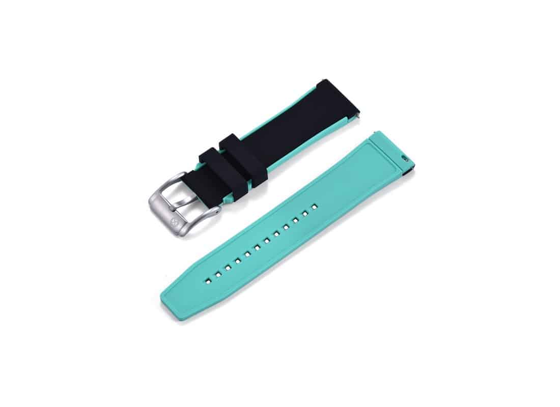 Bracelet de montre Blancpain x Swatch en caoutchouc bicolore KronoKeeper – Image 5