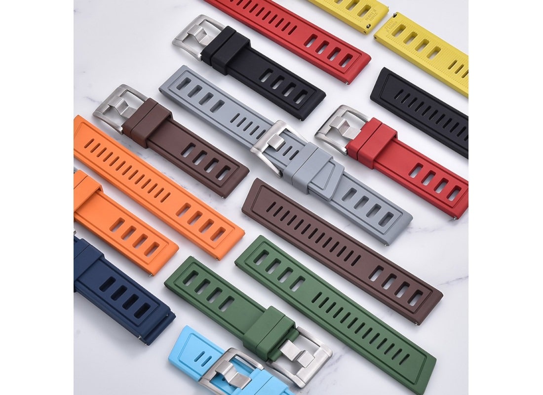 Orange KronoKeeper Diver rubber watch strap - Image 2