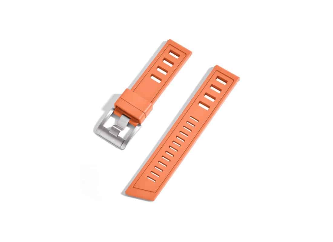 Orange KronoKeeper Diver rubber watch strap